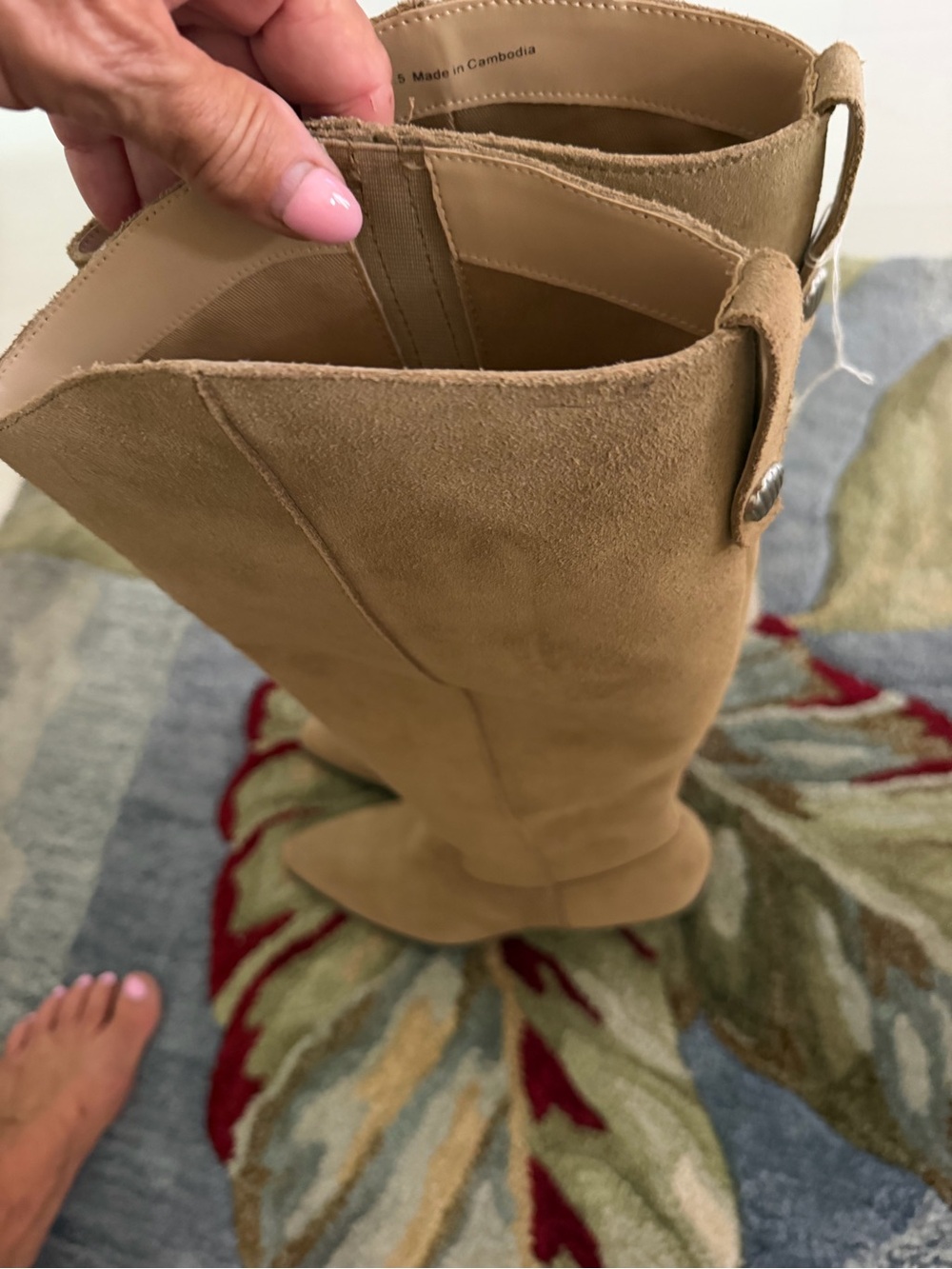 Dolce Vita Tan suede tall boots NWT Size 7.5 - Picture 4 of 8